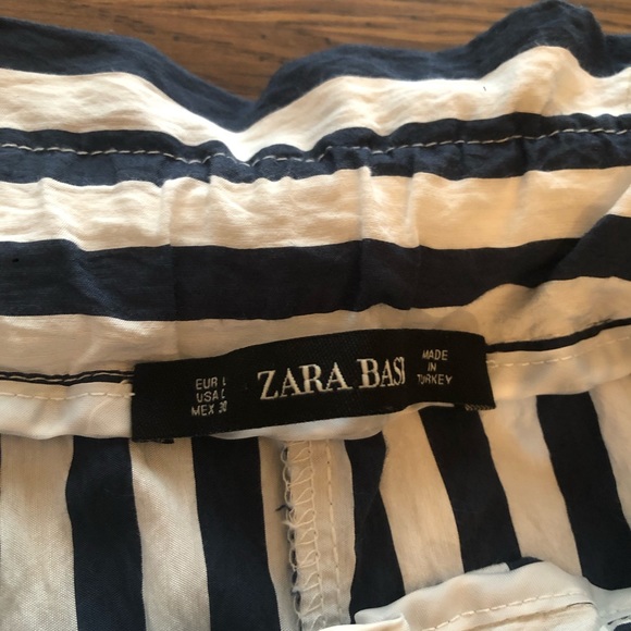 Zara Basic Striped Pants Size Large - Picture 4 of 5
